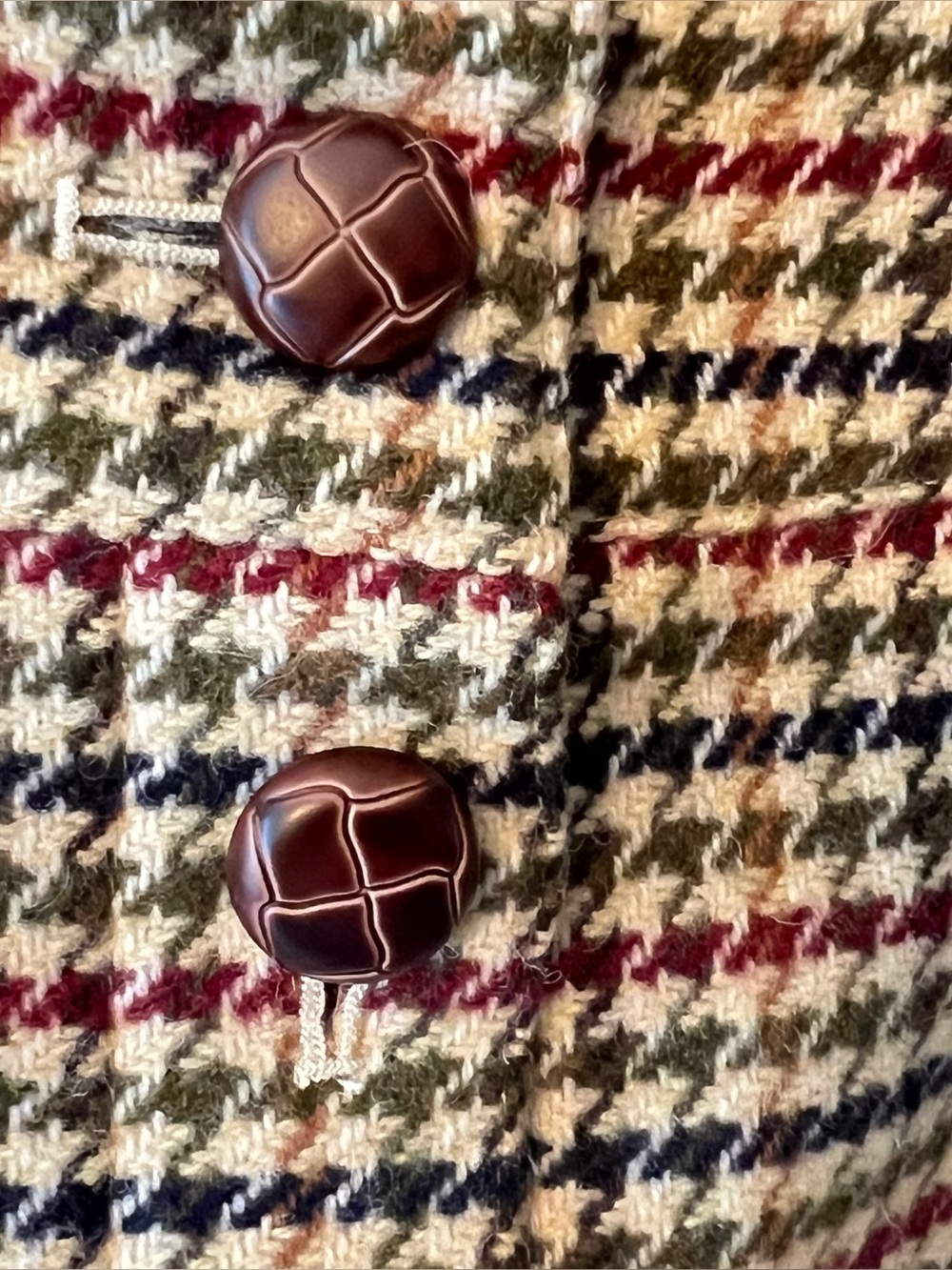 TALBOTS Houndstooth Button Front Wool Blend Skirt Size 6 - Picture 4 of 7